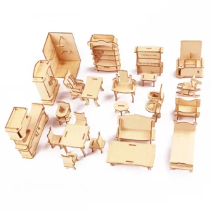 Puzzle 3D en bois meubles miniatures
