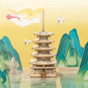 Puzzle 3D en bois temple japonais