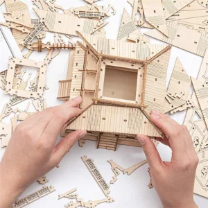 Puzzle 3D en bois temple japonais – Image 2