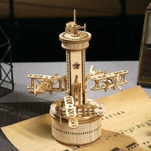 Puzzle 3D en bois tour de contrôle d'avion