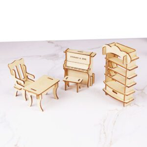 Puzzle 3D en bois meubles miniatures – Image 4