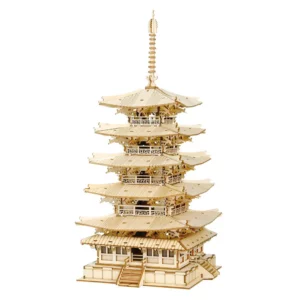 Puzzle 3D en bois temple japonais – Image 3
