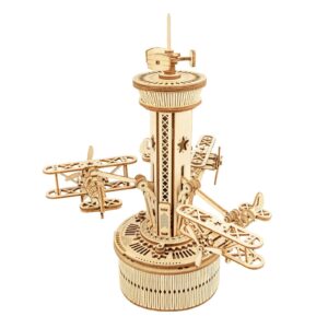 Puzzle 3D en bois tour de contrôle d'avion – Image 3