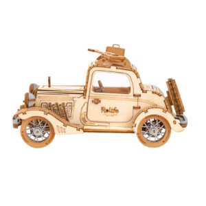 Puzzle 3D en bois voiture Vintage – Image 2