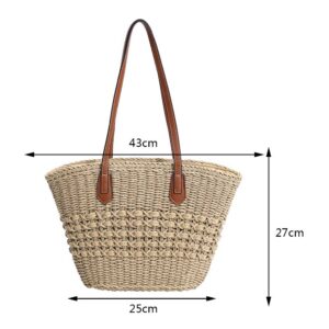 Sac en osier plage foncé – Image 4