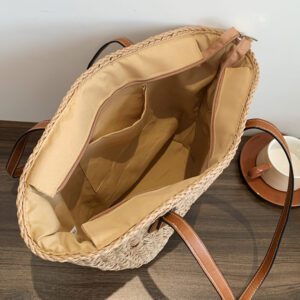 Sac en osier plage clair – Image 3
