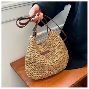 Sac en rotin bohème marron