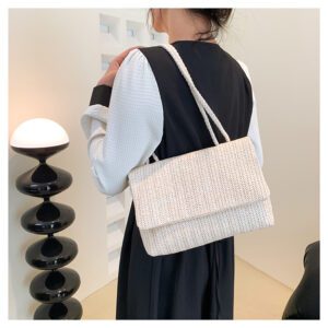 Sac en rotin élégant blanc – Image 2