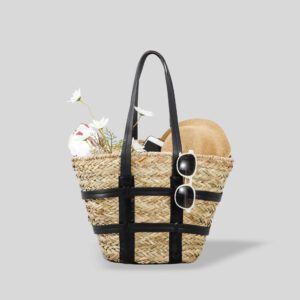 Sac en rotin fait à la main noire