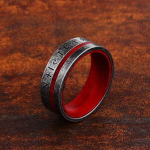 Bague en bois viking vintage