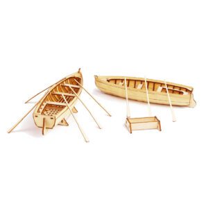 Puzzle 3D en bois bateau à rames – Image 2