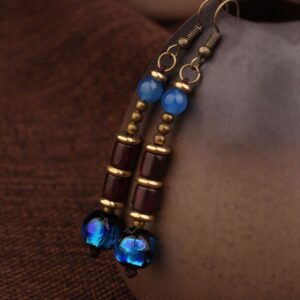 Boucle d'oreilles en bois artisanal – Image 2