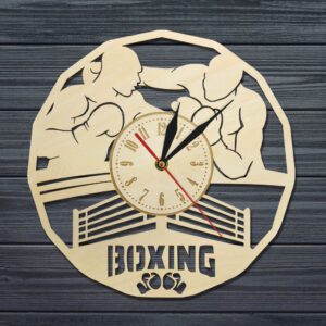 Horloge en bois boxe – Image 3