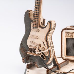 Puzzle 3D en bois guitare électrique – Image 3