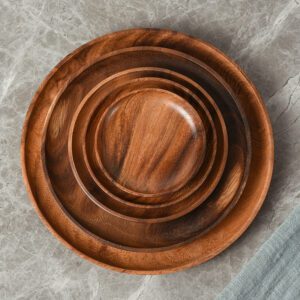 Assiette en bois (pack 5) – Image 2