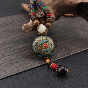 Collier en bois vintage – Image 2